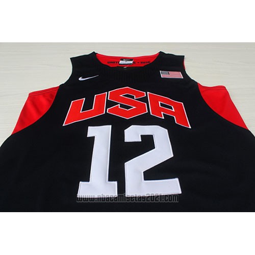 Camiseta USA 2012 James Harden #12 Negro